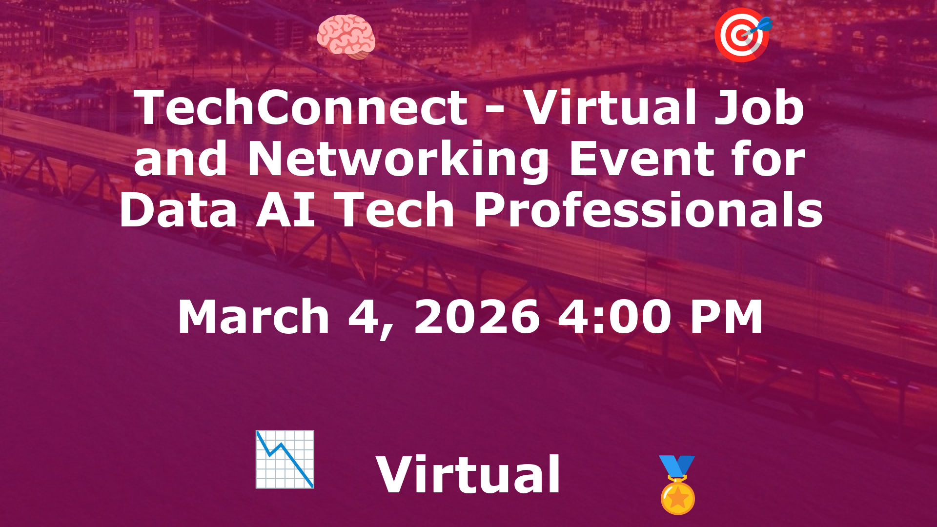 TechConnect - Virtual Job and Networking Event for Data AI Tech Professionals event image